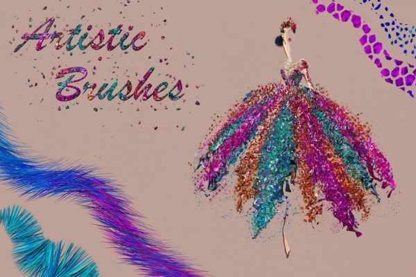 数码绘画艺术家笔刷工具素材套件 Artistic Brushes for DigitalPainting