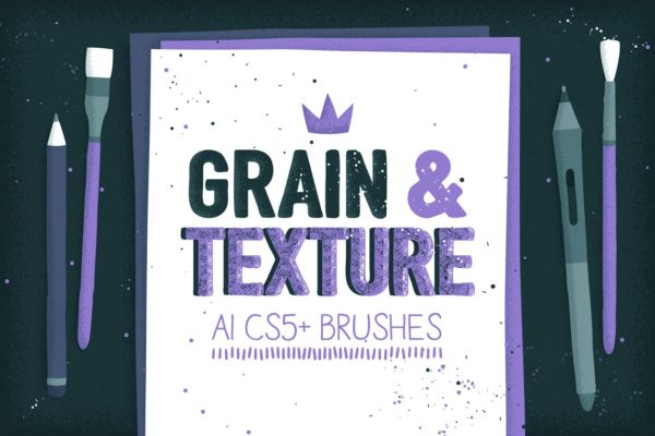 54款粒子/纹理&喷墨AI笔刷工具素材 Grain and texture AI brushes