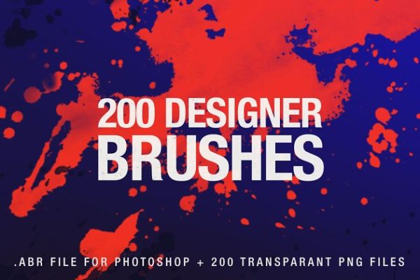 数码设计师利器-200款图形纹理PS笔刷工具素材 200 Designer Brushes for Photoshop