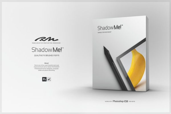 RM出品预渲染阴影PS笔刷工具素材套装 RM Shadow Me!