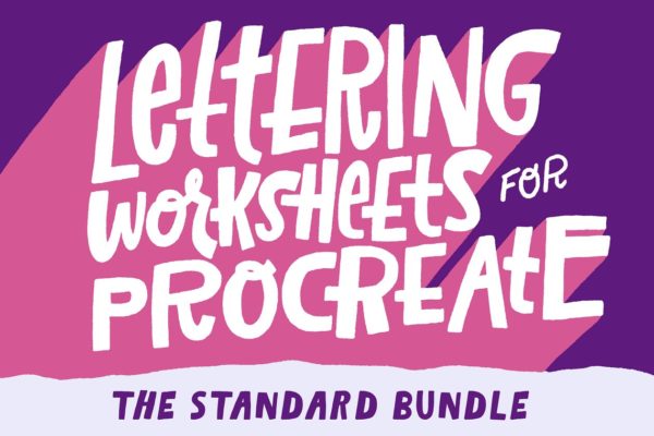 可爱风格手写字体图形笔刷工具素材[PS&Procreate] The Standard Bundle Pack