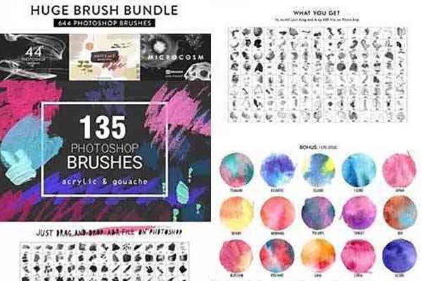 6套高品质的Photoshop笔刷工具素材合辑 [abr,png]