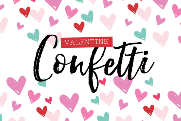 情人节糖果图案PS笔刷工具素材 Valentine Confetti Kit