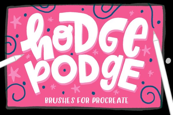 人物手绘必备Procreate笔刷工具素材 Hodge Podge Brushes for Procreate