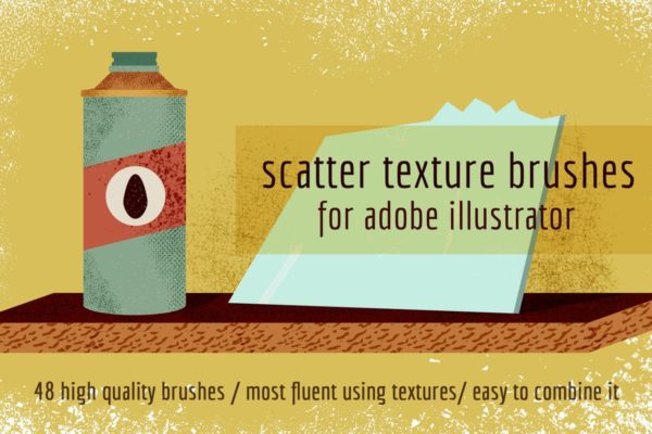 散点纹理画笔AI笔刷工具素材 Scatter Texture Brushes for Adobe Illustrator