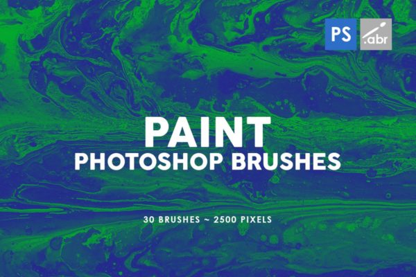 30款油漆手工纸张纹理肌理PS笔刷工具素材v1 30 Paint Texture Photoshop Brushes Vol. 1