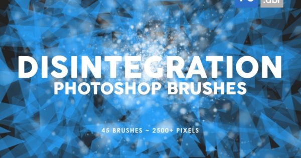 45个高分辨率分解抽象纹理艺术效果PS笔刷工具素材 45 Disintegration Photoshop Brushes