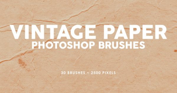 30个高清复古纸张纹理PS印章笔刷工具素材合集 30 Vintage Paper Photoshop Stamp Brushes