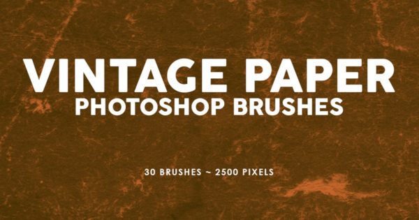 30张复古纸张纹理PS印章笔刷工具素材合集v2 30 Vintage Paper Photoshop Stamp Brushes Vol.2