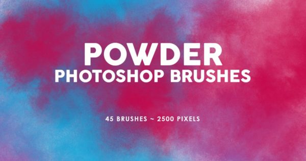 45个烟雾效果PS图案印章笔刷工具素材v1 45 Powder Photoshop Stamp Brushes Vol.2