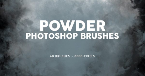 60个烟雾效果PS图案印章笔刷工具素材v1 60 Powder Photoshop Stamp Brushes