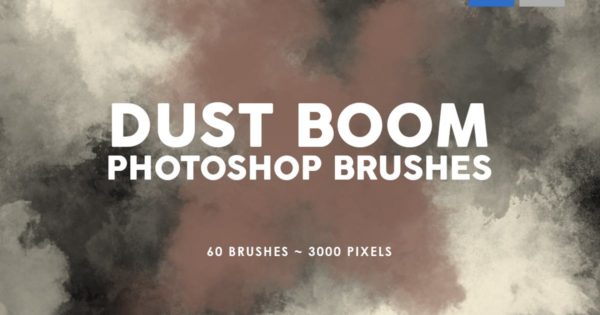 60个烟雾爆炸PS印章笔刷工具素材 60 Dust Boom Photoshop Stamp Brushes