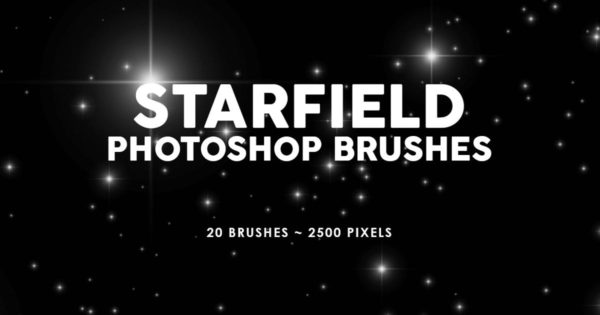 20个星光点点PS图案印章笔刷工具素材 20 Starfield Photoshop Stamp Brushes