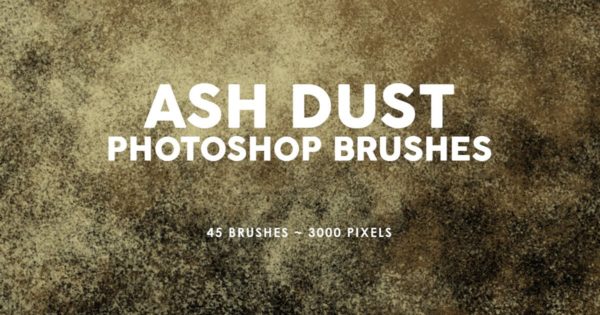 45个灰尘烟雾特效PS印章笔刷工具素材 45 Ash Dust Photoshop Stamp Brushes
