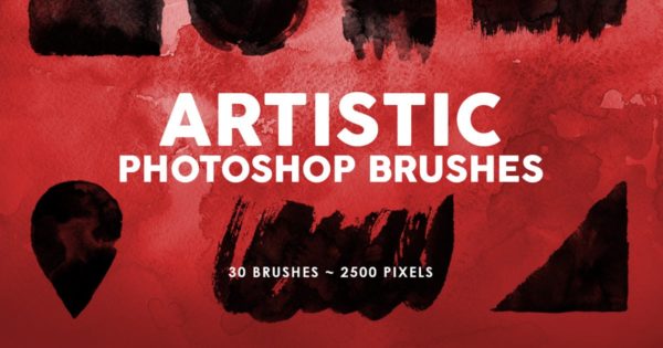 30个高分辨率艺术画笔纹理PS印章笔刷工具素材合集v2 30 Artistic Photoshop Stamp Brushes Vol.2