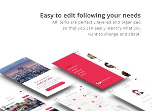 旅行探险类的APP Ui Kits素材套件文件[iOS,Sketch]