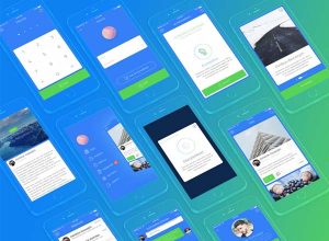 一套新鲜的社交+运动UI KITS套装文件[PSD,iOS]