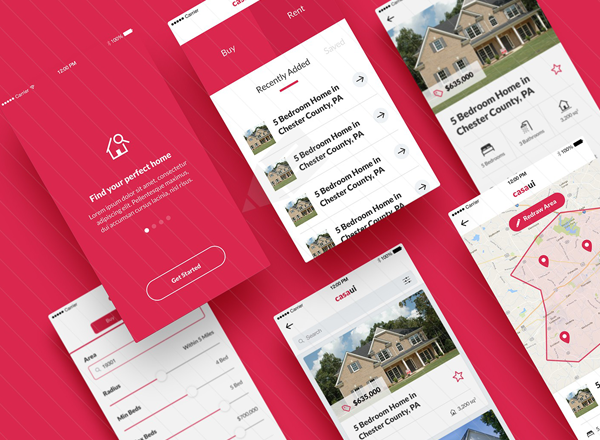 房地产开发销售 APP Ui Kits素材套件 Casa – Property Mobile App UI Kit