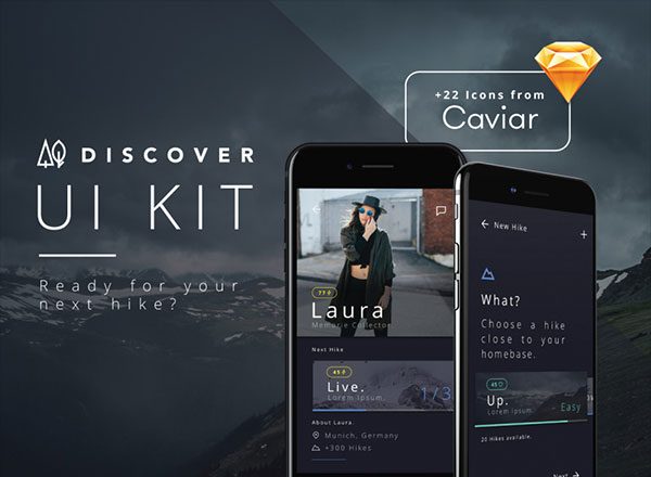 发现周边趣味的LBS APP UI KITS打包文件[Sketch]