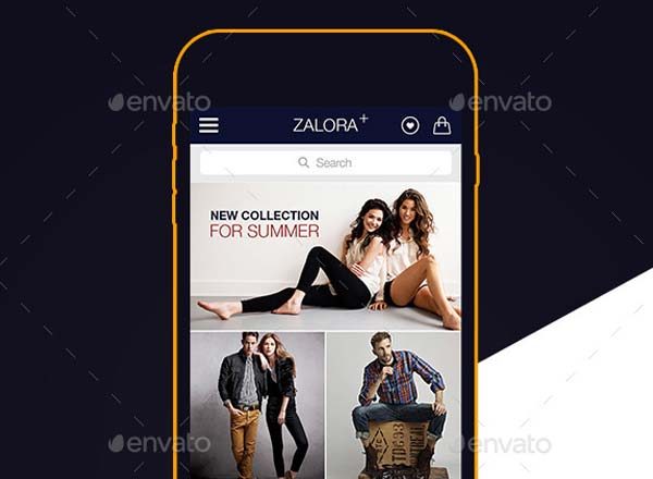 简洁好用的电商APP模版文件[PSD]