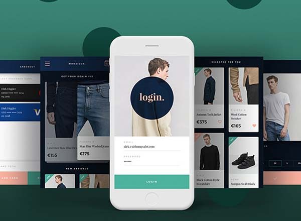 时尚文艺范的极简主义电商APP UI KITS文件[Sketch,Principle]