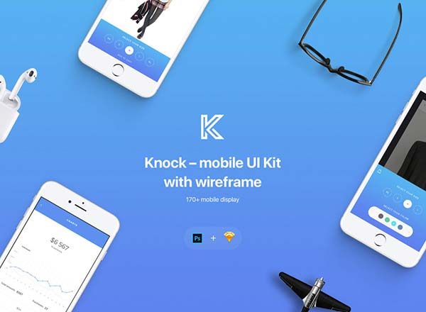 耳目一新的APP UI KITS& 线框图Wireframe套装文件[sketch]