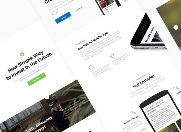 手机端+网页端设计 Ui Kits素材套件 One More UI Kit（100个预设计层+5 PSD 案例）