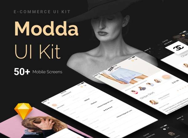 高端时尚的精品APP UI KITS套装文件[For Sketch]