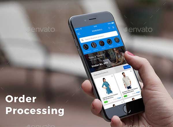电子商务应用 Ui Kits素材套件 E-commerce App UI Set MobiMall