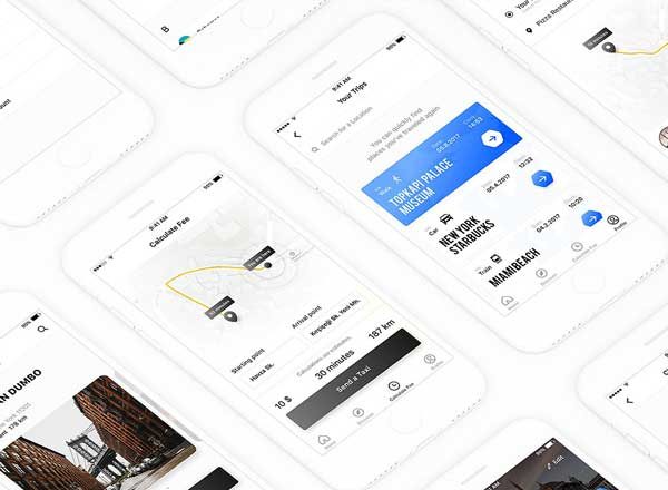 地图类出行应用 Ui Kits素材套件 Nowgo UI Kit