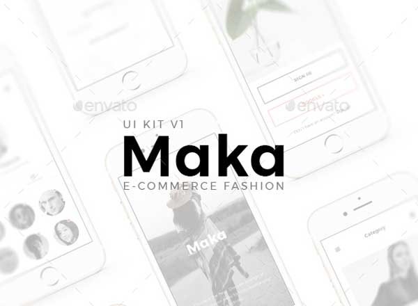 时尚产品电子商务 APP Ui Kits素材套件 Maka | e-commerce Fashion