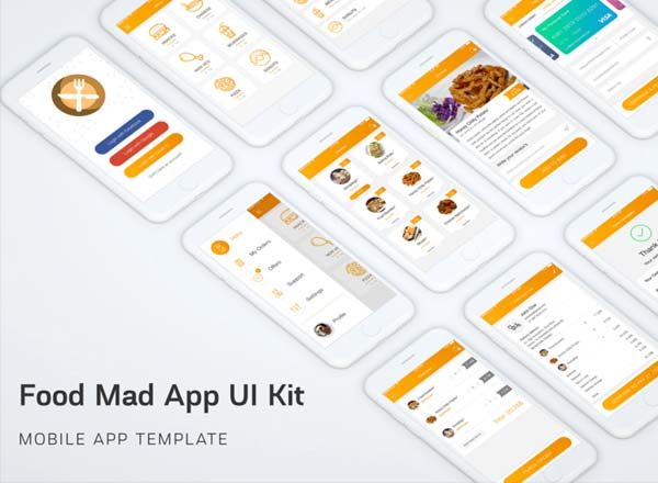 快捷的点餐外卖类APP模版文件[PSD]