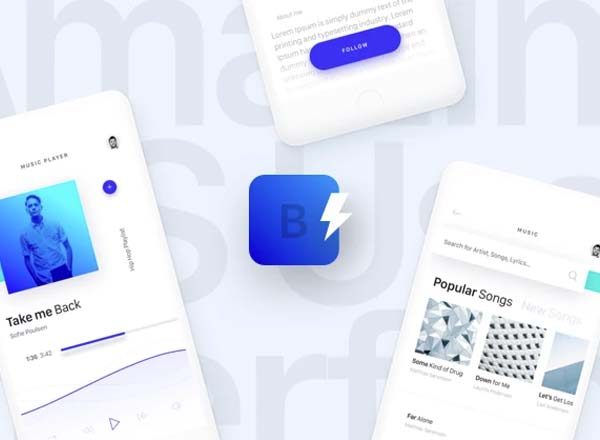 蚂蚁素材下午茶：不一样的全功能电商资讯社交APP UI KITS文件 brake[Sketch]