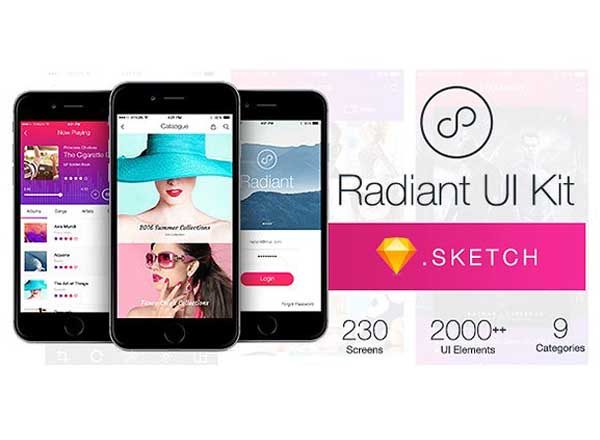 华丽专业的音乐类UI Kit打包文件[sketch]