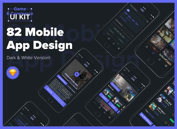 蚂蚁素材下午茶：游戏虚拟物品电商APP UI KITS套装文件[sketch,iOS]