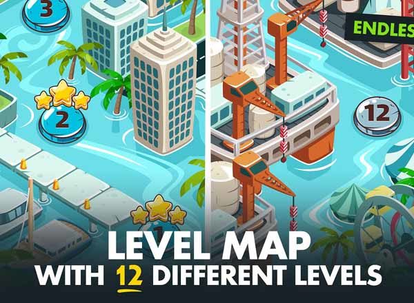 卡通水上游戏UI Kit打包文件[psd]