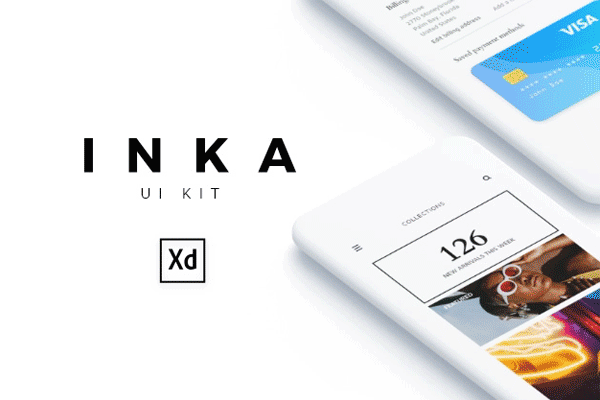 蚂蚁素材下午茶：时尚简约的电商APP UI KITS模板文件[XD]