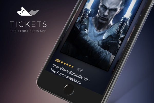 电影票预定 APP Ui Kits素材套件 Cinema tickets UI Kit