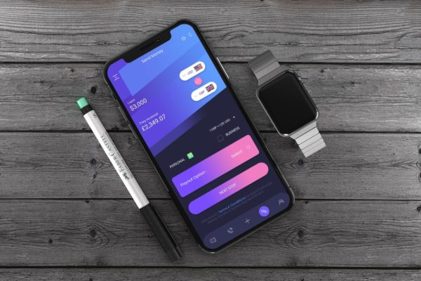 电子钱包交易窗口界面设计模板素材 Money Transfer Mobile Ui – H