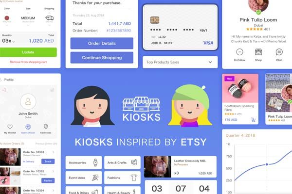 第一素材下午茶：儿童产品相关的多功能电商APP UI KIT套装模板 [Sketch]