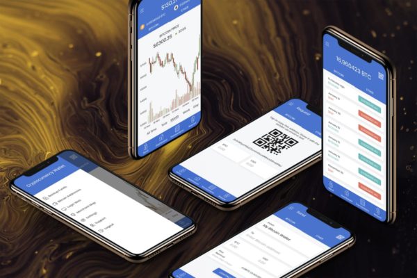 电子钱包手机APP应用Ui Kits素材套件-H Crypto Wallet Mobile App Ui – H