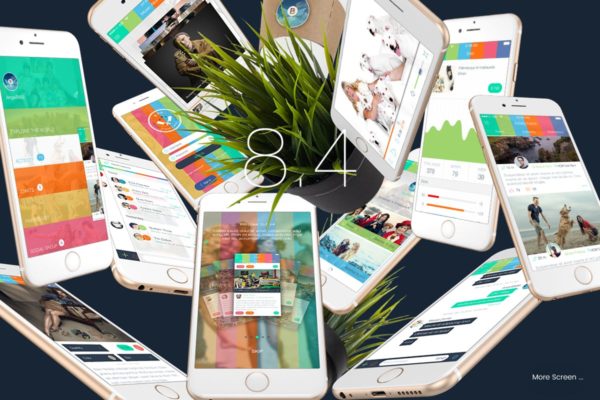 多用途极简主义手机APP应用Ui Kits素材套件8.4 8 Part 4 – Mobile UI Kit