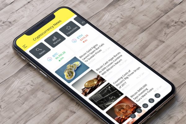 加密货币新闻资讯APP Ui Kits素材套件- H Cryptocurrency News Mobile Ui – H