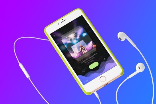 在线音乐类APP播放界面设计Ui Kits素材套件 Music Card Mobile Ui Kit