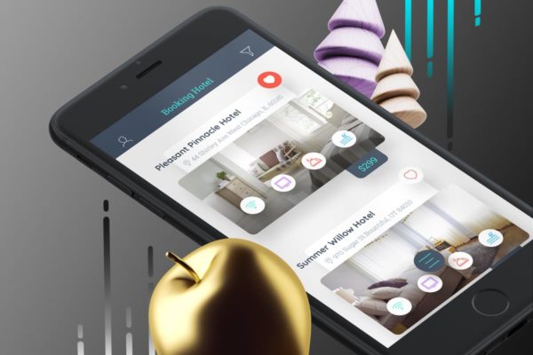 线上酒店预订APP手机应用界面Ui Kits素材套件 2- TH Booking Hotel 2 Mobile Ui – TH