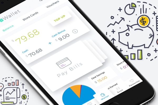 数码移动钱包仪表盘Ui Kits素材套件 B Wallet Dashboard 7 Mobile Ui