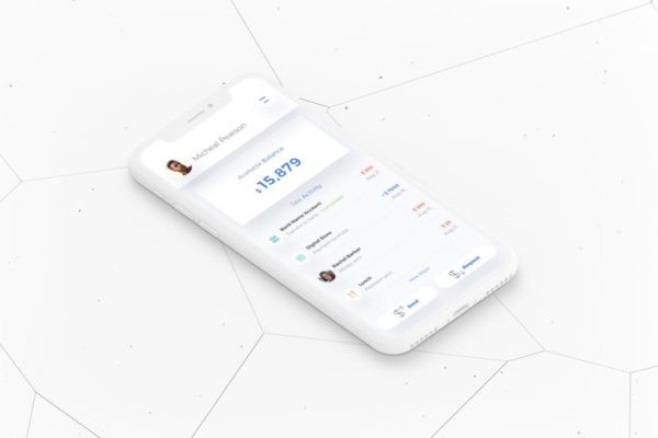 电子钱包APP应用主页界面UI设计模板素材 Wallet Home Mobile Ui for IPhoneX