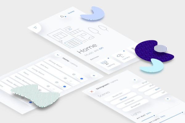 智能家居APP应用灯光控制界面UI设计模板素材 Smart Home Lighting Mobile Ui v.3