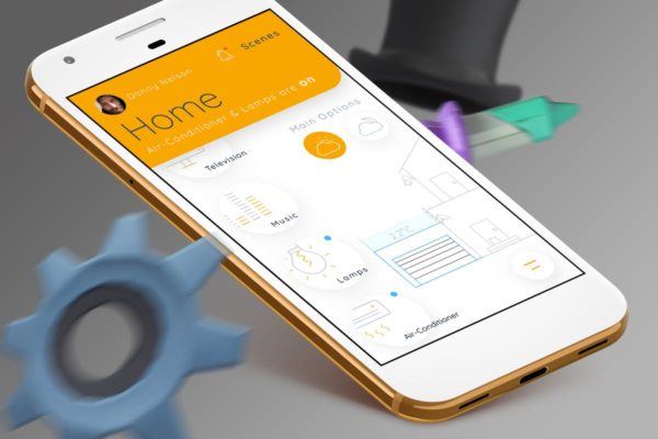 互联网智能家居手机APP Ui Kits素材套件 3 – TH Smart Home Mobile Ui 3 – TH