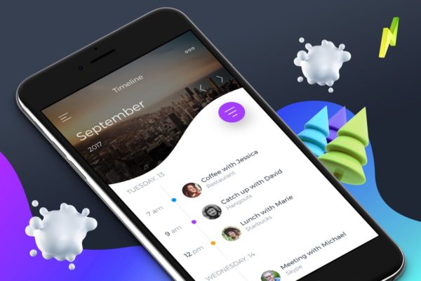 ToDoList高效管理工具APP应用界面UI设计模板素材 To Do Timeline Mobile Ui – L